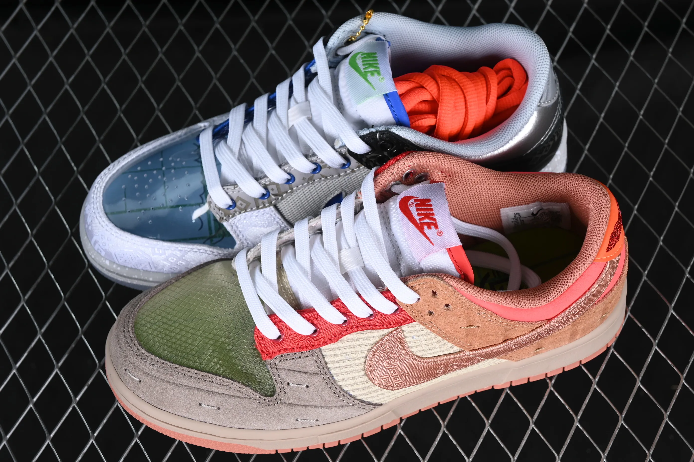 All categories Nk SB Dunk series Nk SB Dunk Low low-top sneakers J version Clot x Dunk Low "What The" joint model Yuanyang color SB low-top casual sneakers FN0316-999